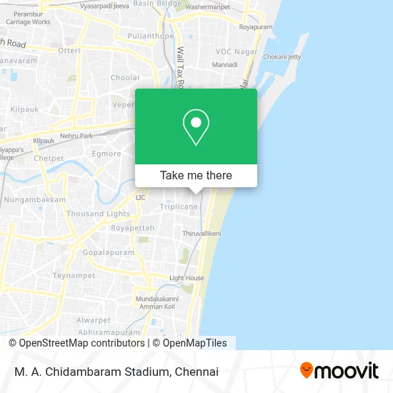 M. A. Chidambaram Stadium map
