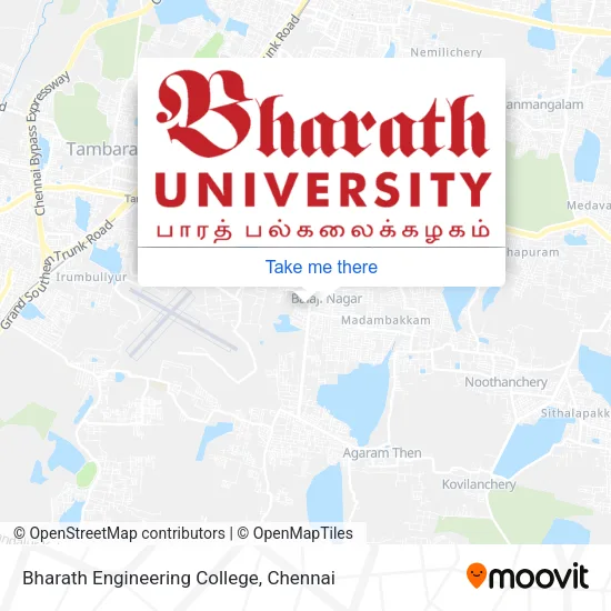 Bharath Engineering College map