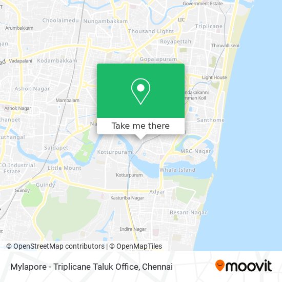 Mylapore - Triplicane Taluk Office map