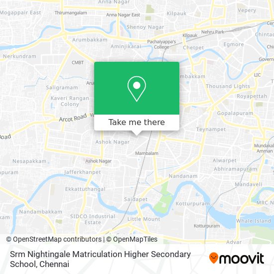 Srm Nightingale Matriculation Higher Secondary School map