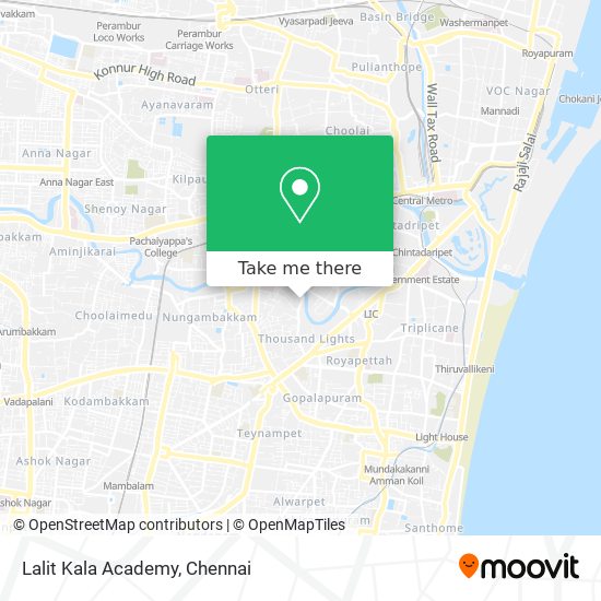 Lalit Kala Academy map