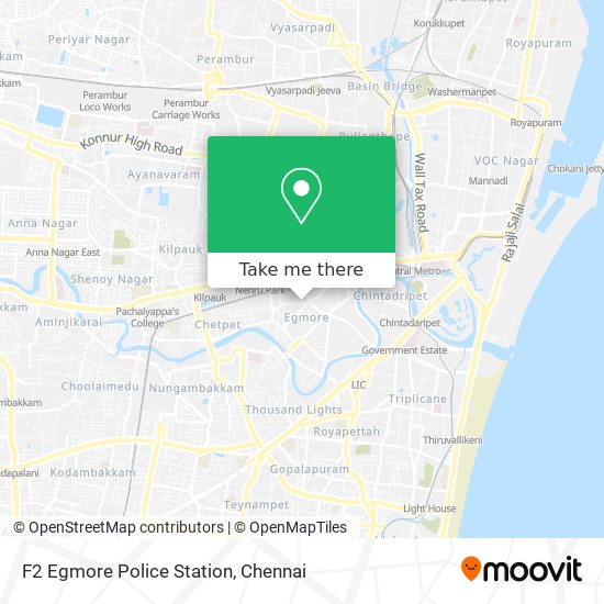 F2 Egmore Police Station map