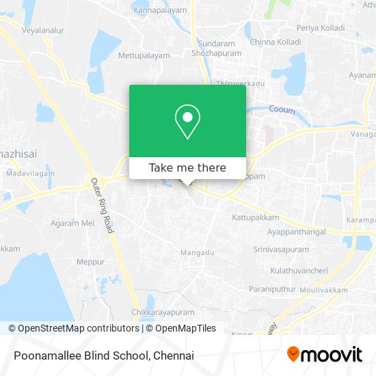 Poonamallee Blind School map