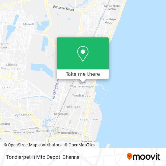 Tondiarpet-Ii Mtc Depot map