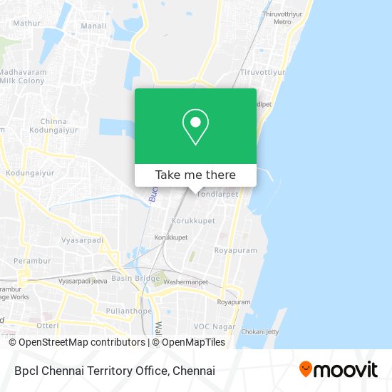 Bpcl Chennai Territory Office map