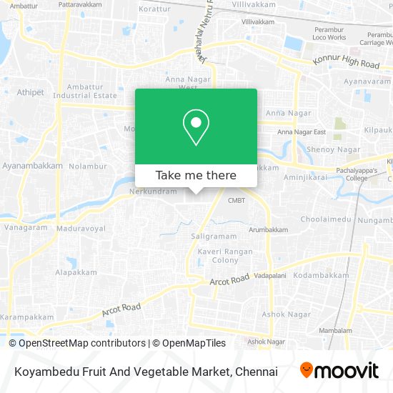 Koyambedu Fruit And Vegetable Market map
