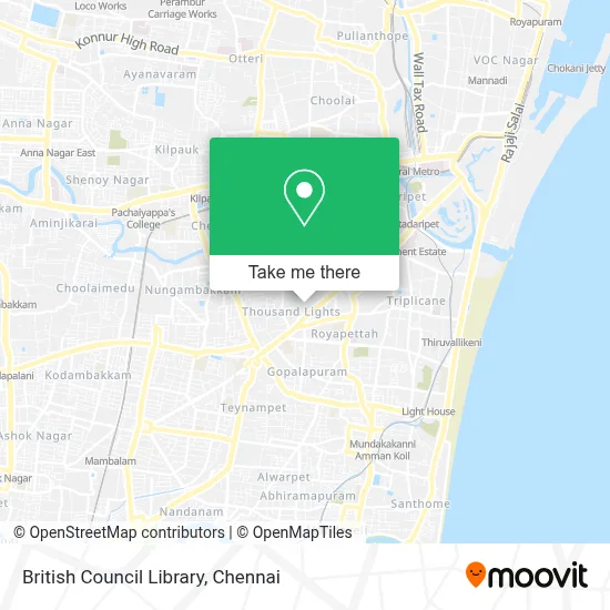 British Council Library map