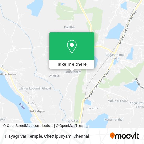 Hayagrivar Temple, Chettipunyam map