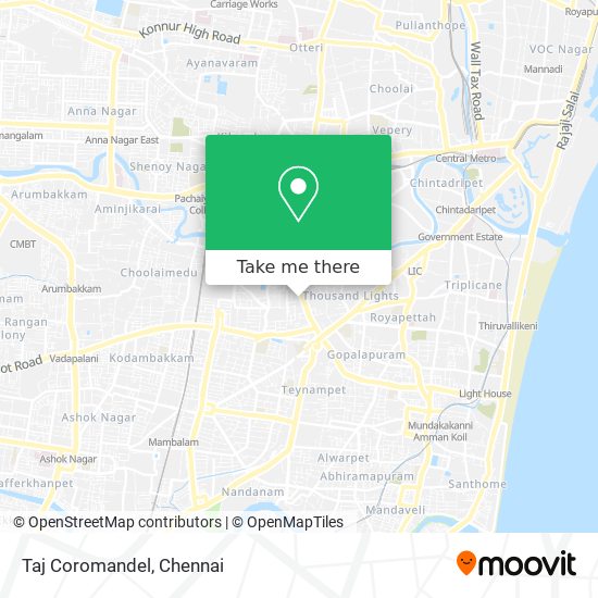 Taj Coromandel map