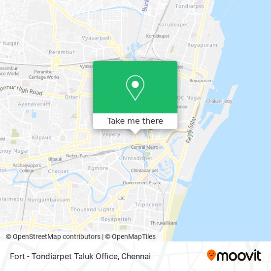 Fort - Tondiarpet Taluk Office map