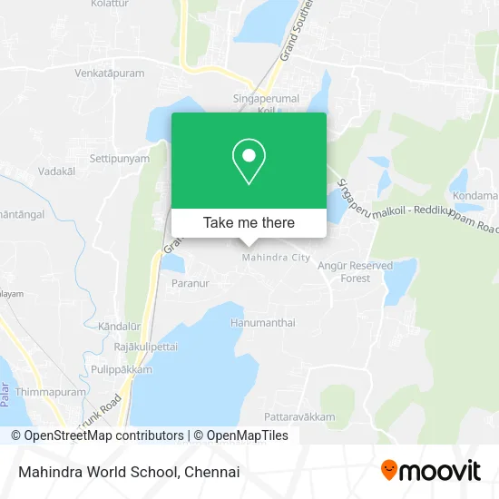 Mahindra World School map
