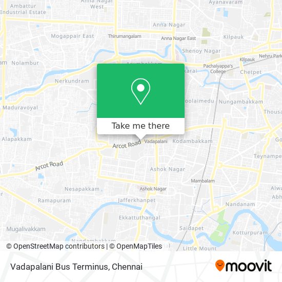 Vadapalani Bus Terminus map