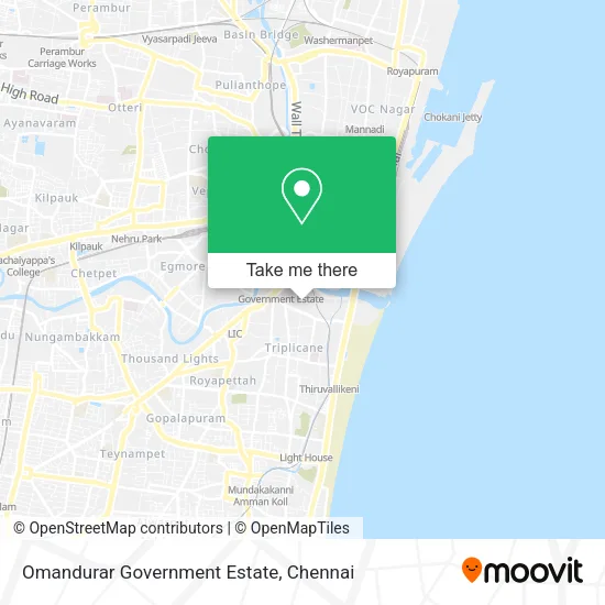 Omandurar Government Estate map