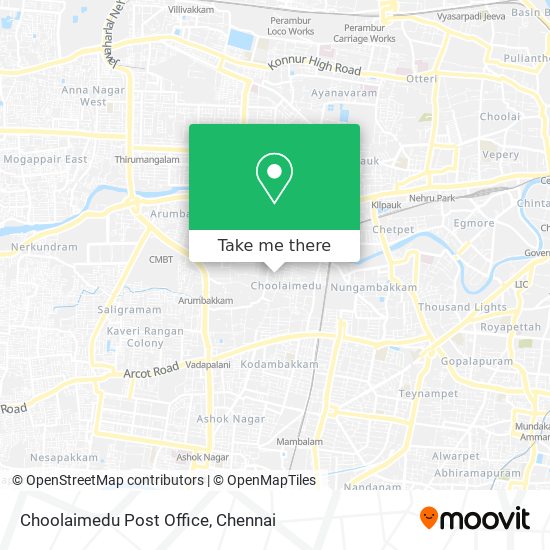 Choolaimedu Post Office map
