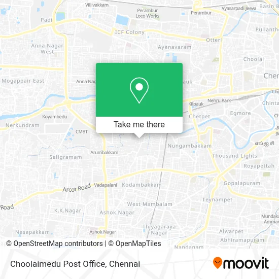 How to Get to Choolaimedu Post Office in Egmore Nungabakkam by Bus ...