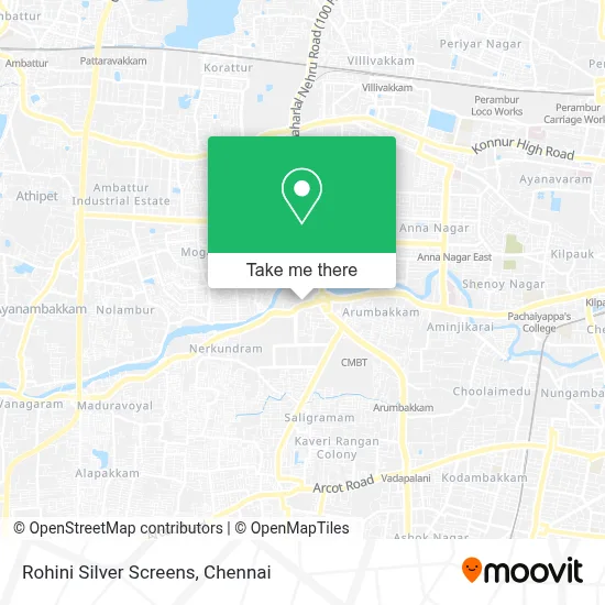 Rohini Silver Screens map
