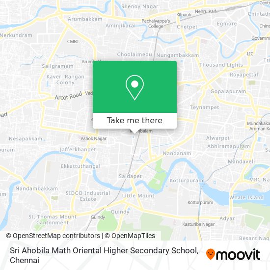 Sri Ahobila Math Oriental Higher Secondary School map