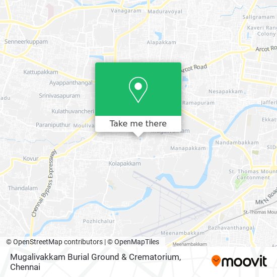 Mugalivakkam Burial Ground & Crematorium map