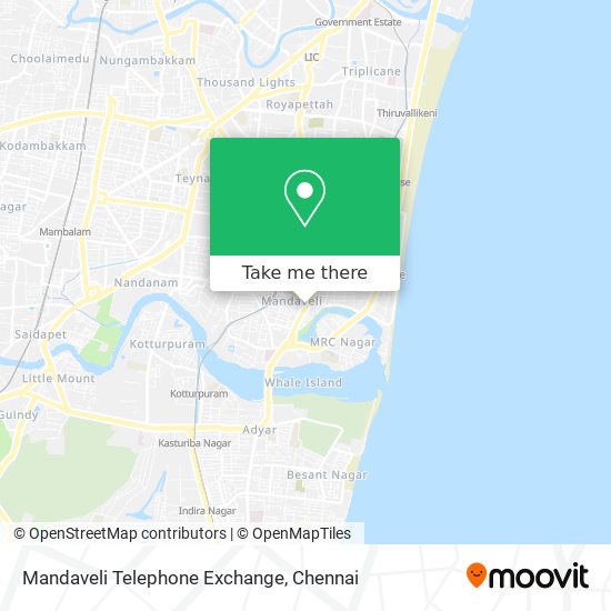Mandaveli Telephone Exchange map