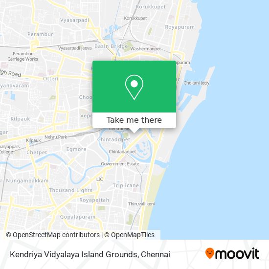Kendriya Vidyalaya Island Grounds map
