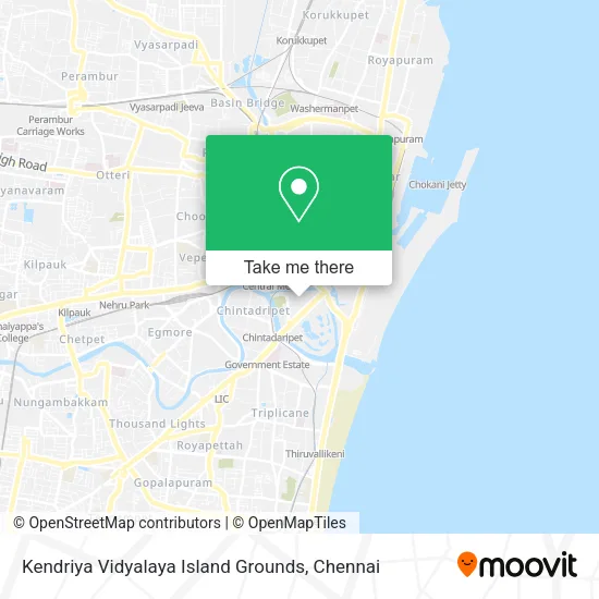 Kendriya Vidyalaya Island Grounds map