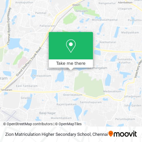 Zion Matriculation Higher Secondary School map