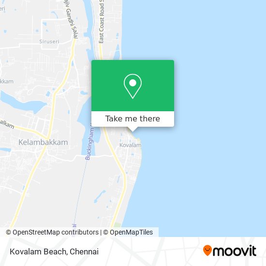 Kovalam Beach map