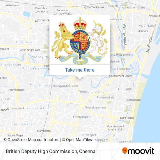 British Deputy High Commission map