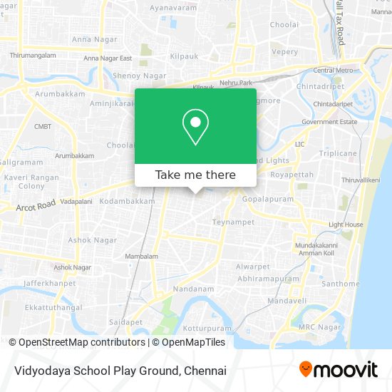 Vidyodaya School Play Ground map