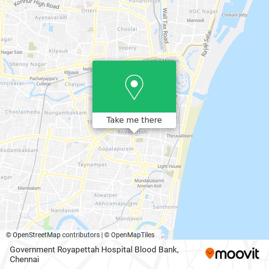 Government Royapettah Hospital Blood Bank map