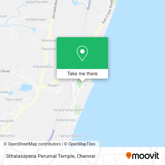 Sthalasayana Perumal Temple map