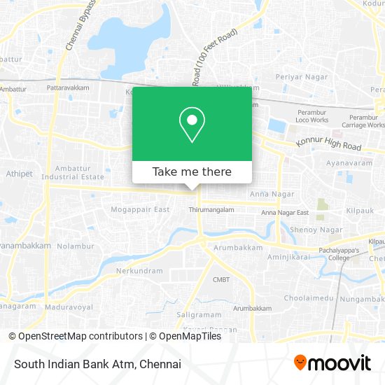 South Indian Bank Atm map