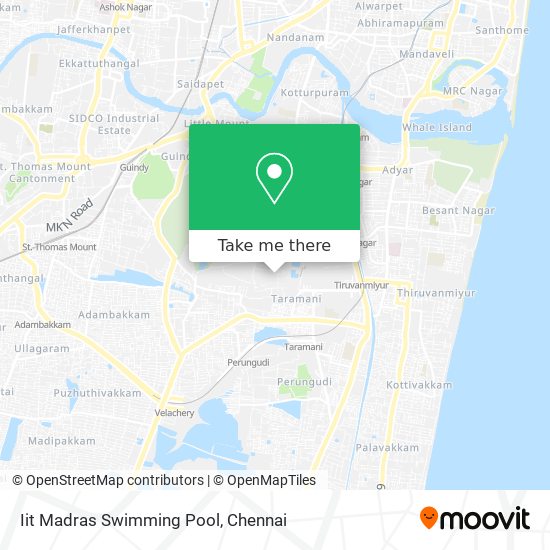 Iit Madras Swimming Pool map