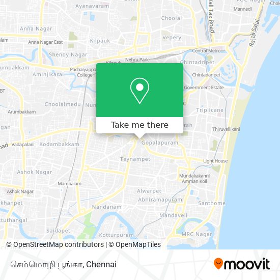 செம்மொழி பூங்கா map