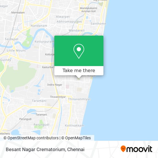 Besant Nagar Crematorium map