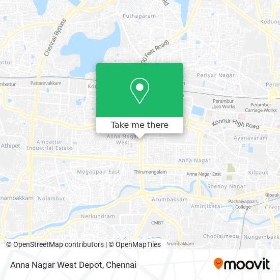 Anna Nagar West Depot map