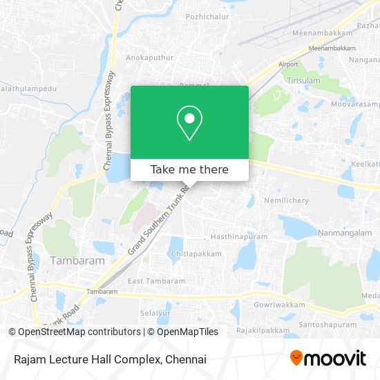 Rajam Lecture Hall Complex map