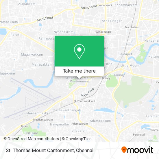 St. Thomas Mount Cantonment map