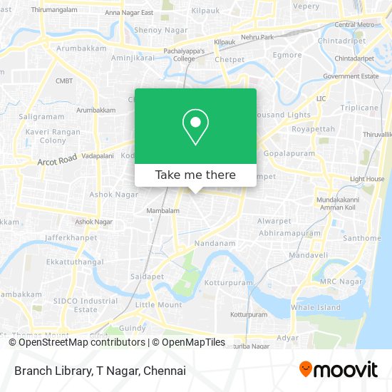 Branch Library, T Nagar map