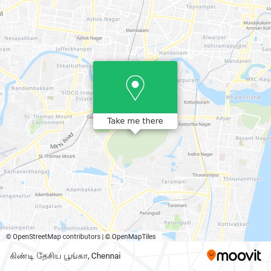 கிண்டி தேசிய பூங்கா map