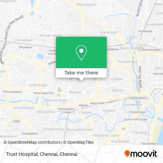 Trust Hospital, Chennai map