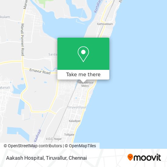 Aakash Hospital, Tiruvallur map