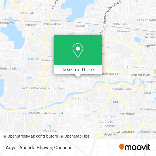 Adyar Ananda Bhavan map