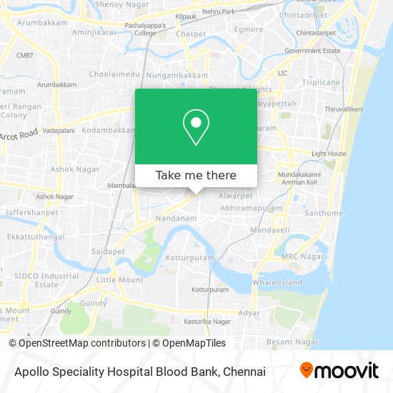 Apollo Speciality Hospital Blood Bank map