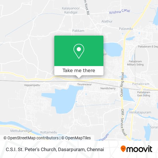 C.S.I. St. Peter's Church, Dasarpuram map