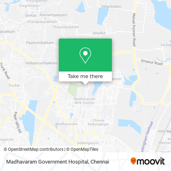 Madhavaram Government Hospital map