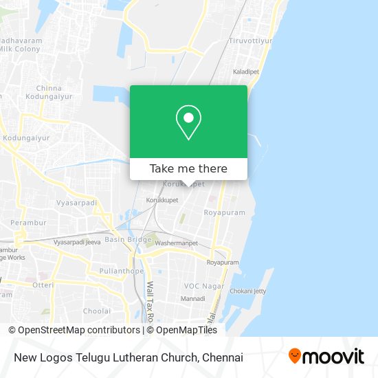 New Logos Telugu Lutheran Church map