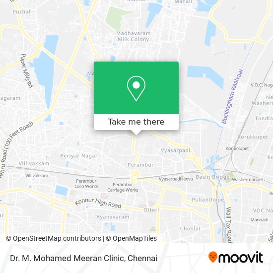 Dr. M. Mohamed Meeran Clinic map
