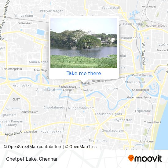 Chetpet Lake map