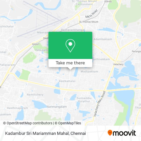 Kadambur Sri Mariamman Mahal map